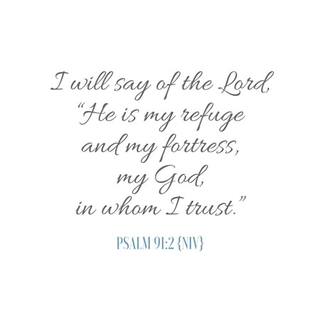 Psalm 91:2 {NIV}