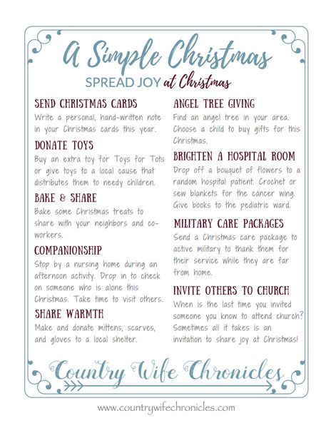 A Simple Christmas Spread Joy PDF Image