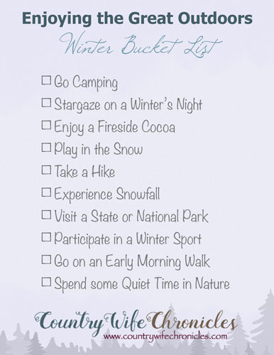 Enjoying the Great Outdoors: Winter Bucket List Image