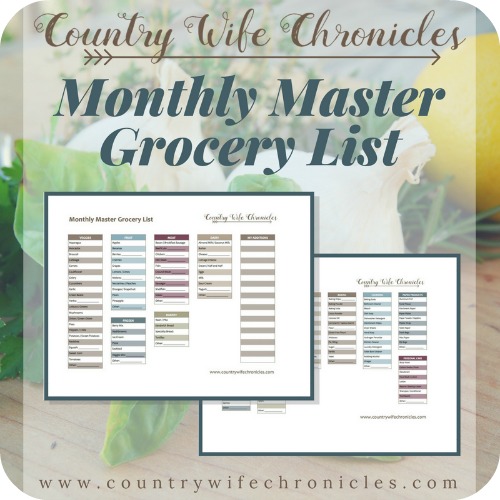 Monthly Master Grocery List Download Graphic